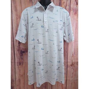 Travis Mathew Mens XL Polo Shirt Western Print